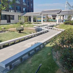 铜仁 芝麻灰小区坐凳&栏杆安装效果